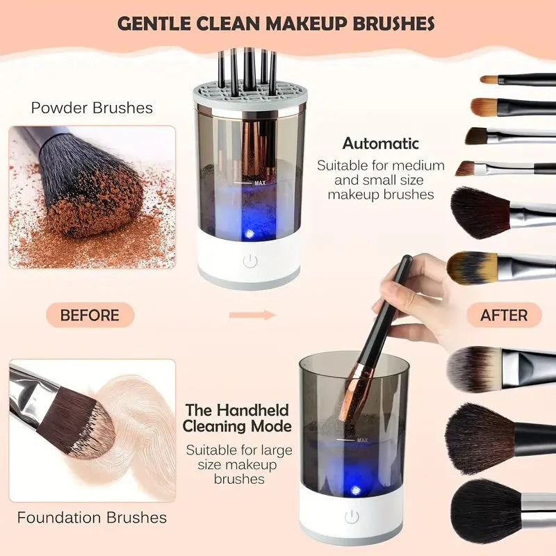 CleanBrush: Limpiador Eléctrico para Brochas de Maquillaje